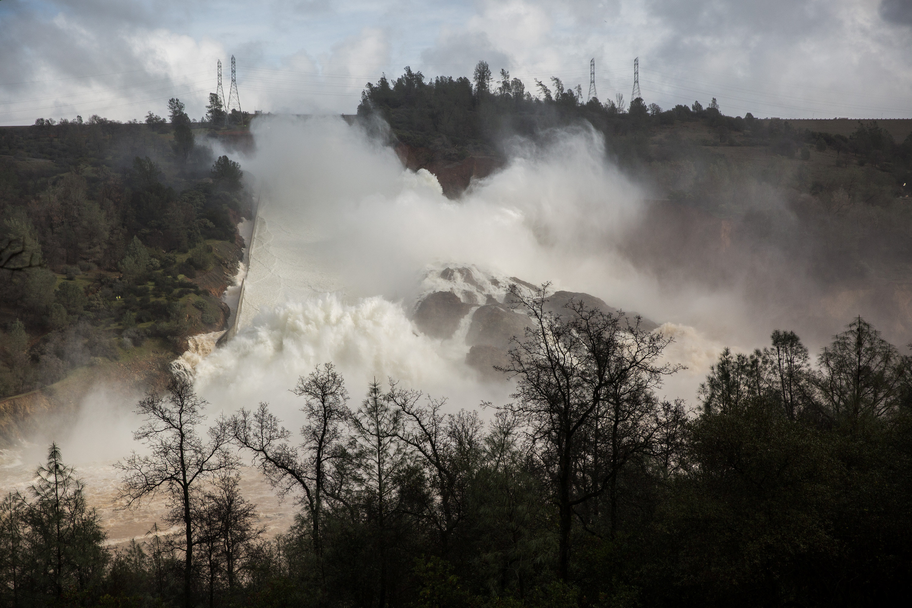 Hillside Collapse Near California Dam