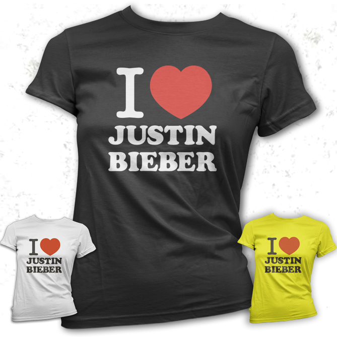 I Love Justin Bieber tshirt. Justin Bieber - the hottest boy on the planet?