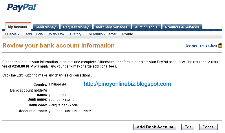 can you transfer money from paypal to your bank account