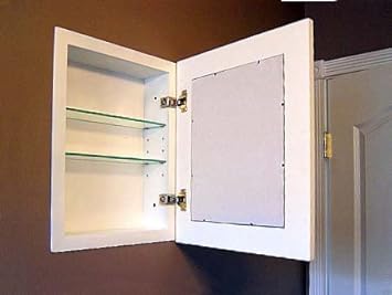 The Regular White Concealed Cabinet A Recessed Mirrorless
