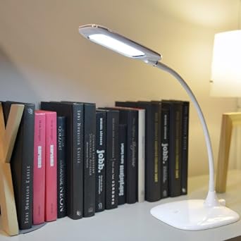 Akku Dekoleuchte weiß 5W wiederaufladbare Tisch Lese Lampe Beleuchtung Büro NEU