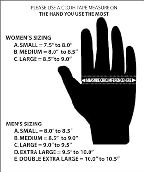 Youngstown Gloves Size Chart