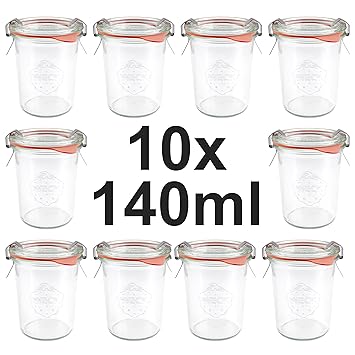 Sechskantgläser Glas Deko 10 x Schraubglas mit Deckel 340 ml Marmeladeglas
