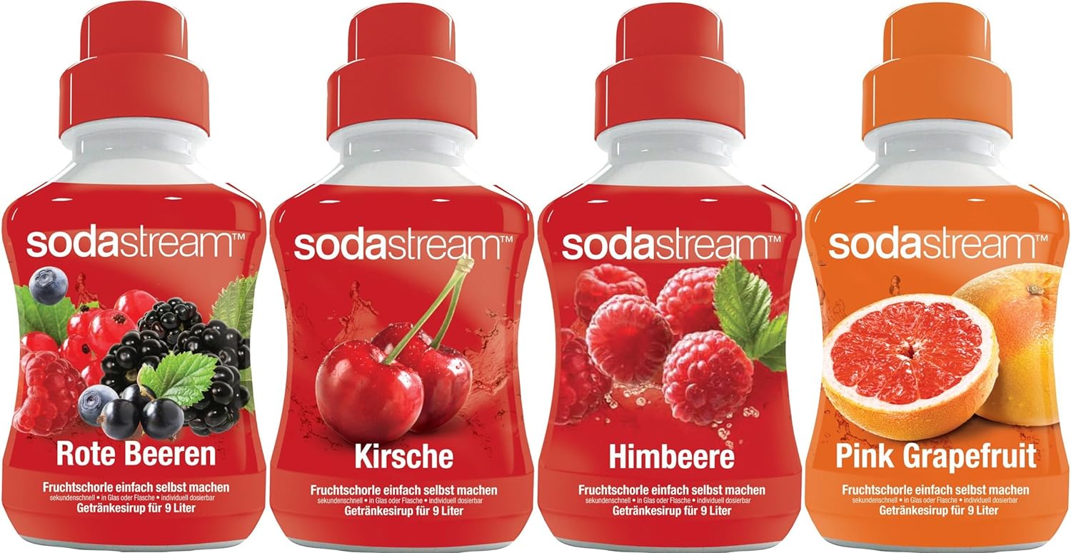SodaStream 4er Sirup-Packung für Fruchtschorle: