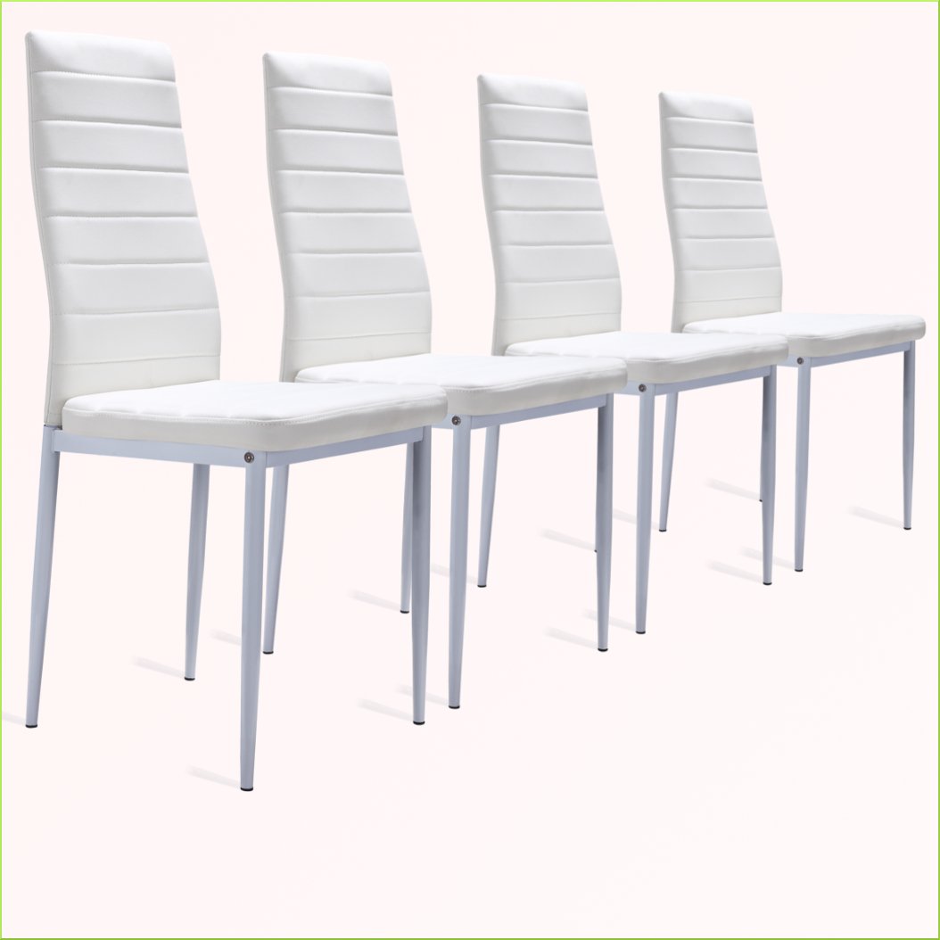 4 Stück weiße Stühle Esszimmerstühle,