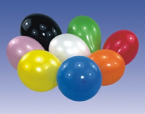 100 Stück bunt Latex - Luftballons, Helium