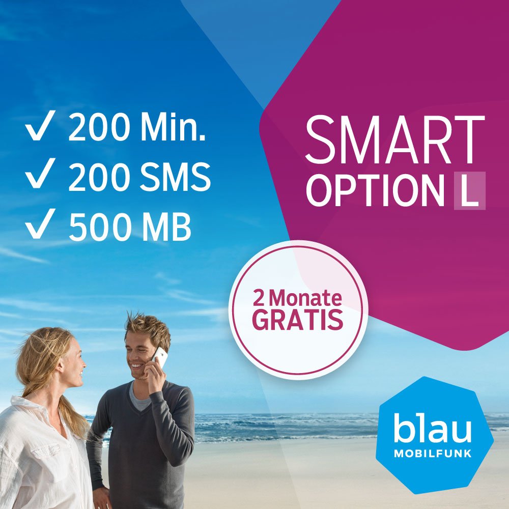 blau Prepaid SIM-Karte mit Smart-Option
