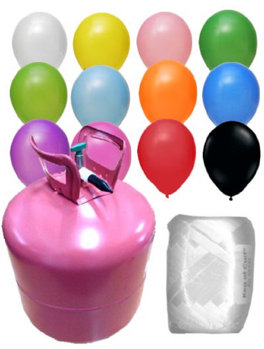 Helium Ballongas Set mit 50 Luftballons,