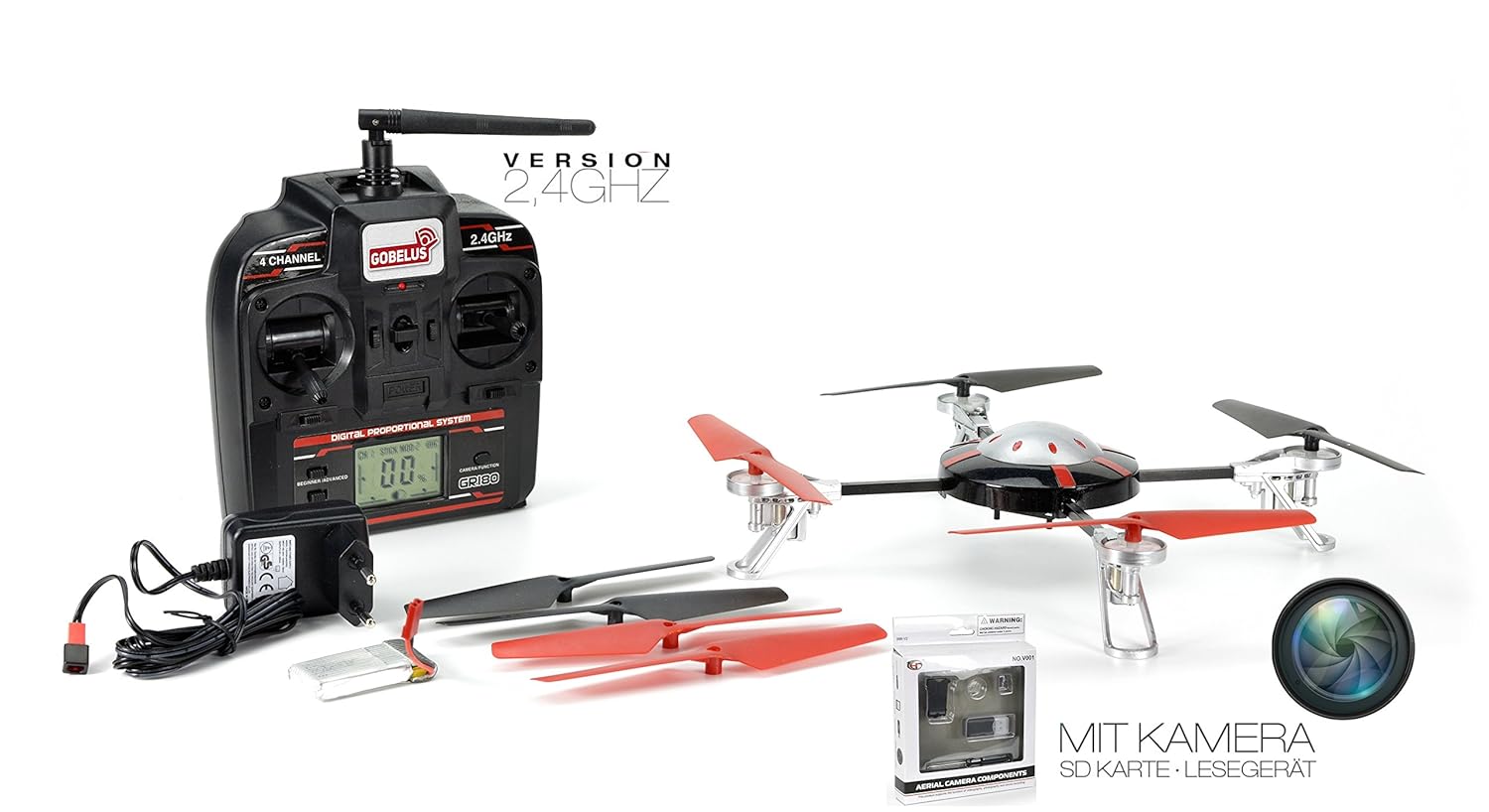 Quadcopter mit Gyro, 2,4GHz inkl. Kamera