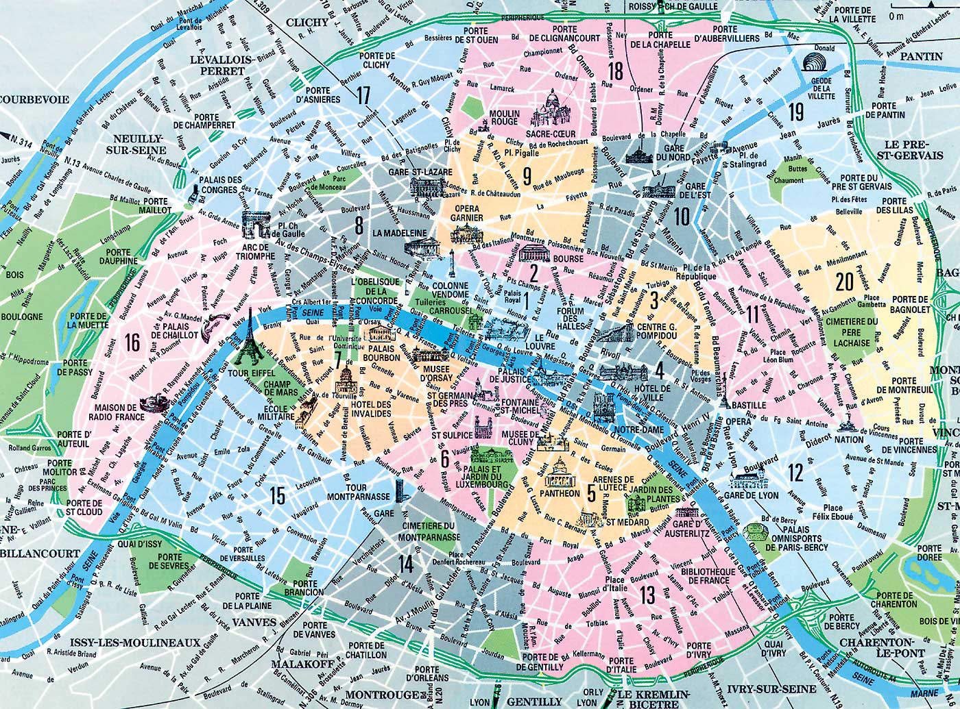 Plan de Paris - Carte