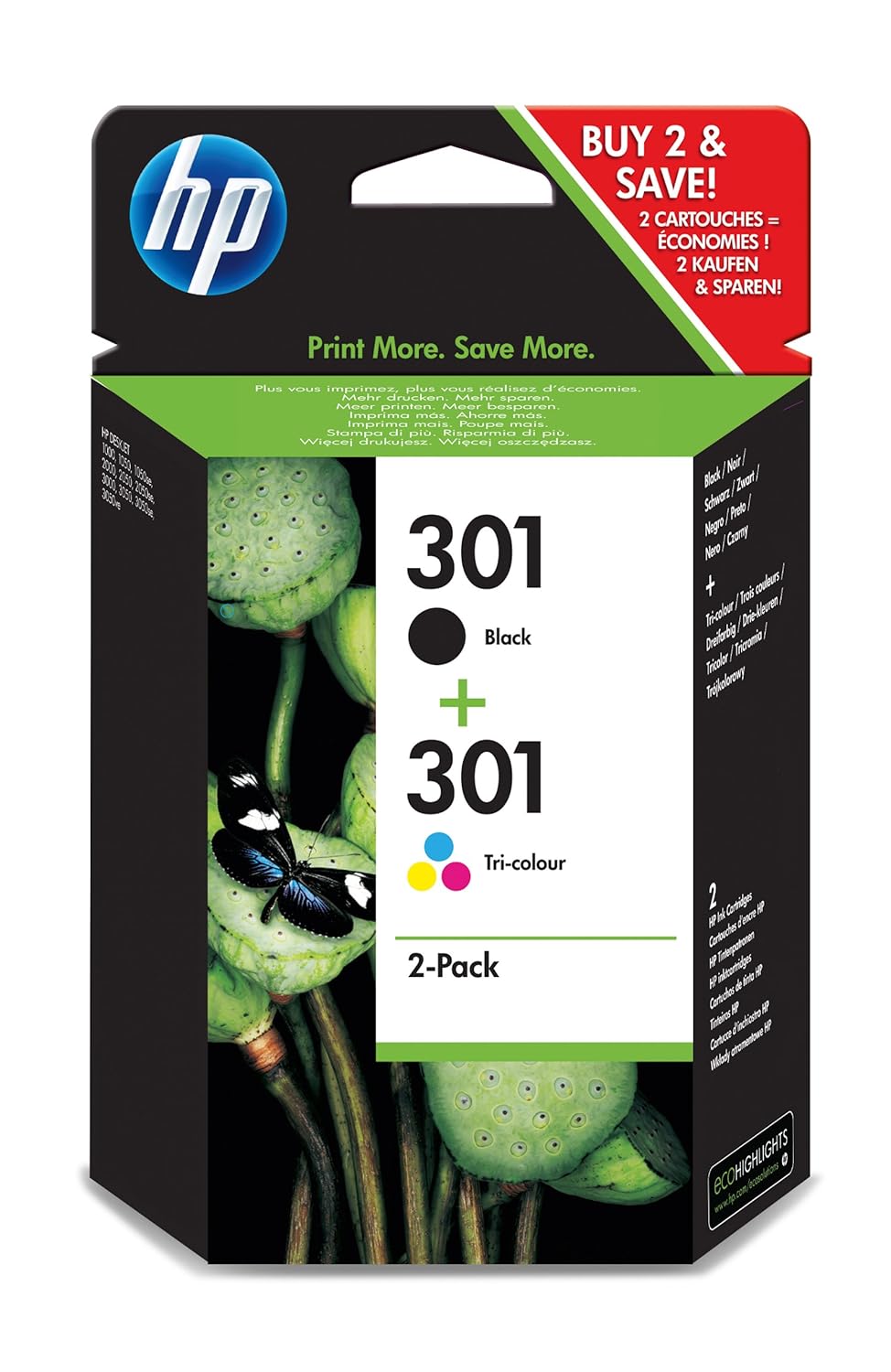 HP 301 2er-Pack Original Tintenpatronen