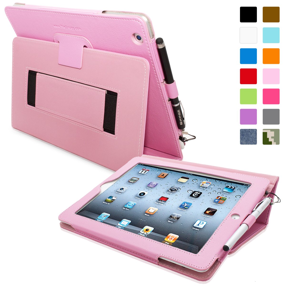 Snugg iPad 2 Hülle (Rosa) - Smart Cover