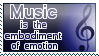 Stamp 19; Music is the embodiment of emotion