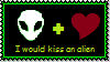 Stamp 67; I would kiss an alien