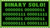 Stamp 42; Binary solo! (a buncha random binary code)