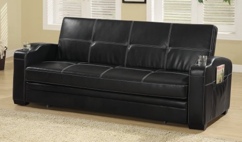 8746 65103 Coaster Fine, Coaster Fine Furniture Faux Leather Sofa Bed