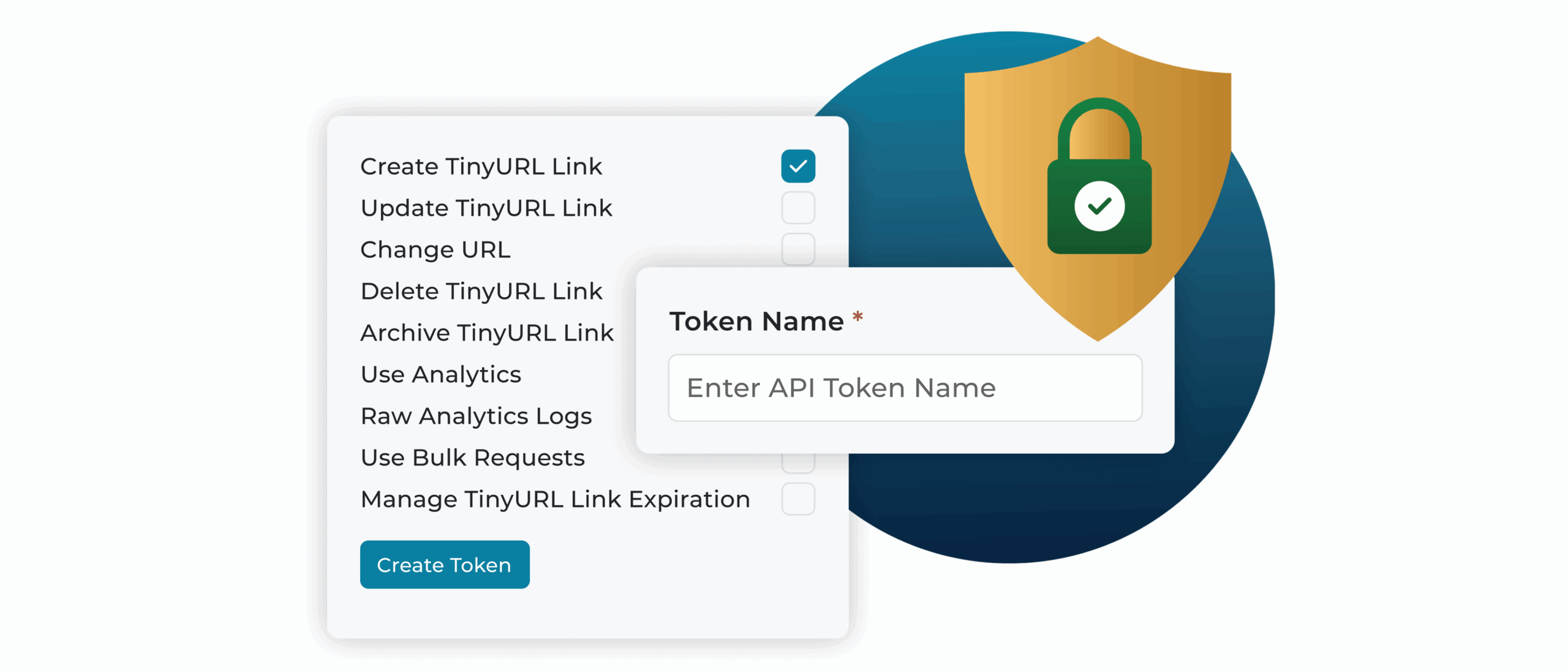 An image that depicts options and views from TinyURL's API offering
