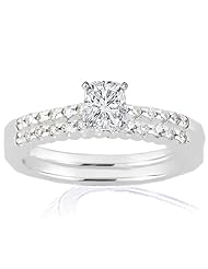 Cheap Price 1 Ct Cushion Cut Diamond Engagement Wedding Rings Set 14K CUT: VERY GOOD SI2 GIA ...