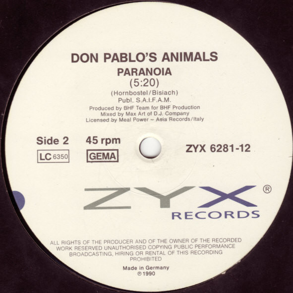 Don Pablo's Animals · Paranoia