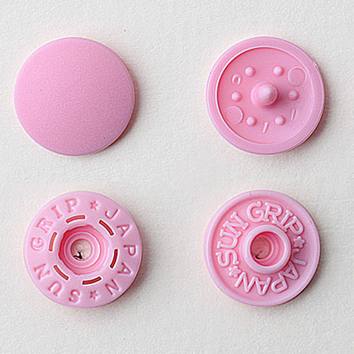 썬그립 플라스틱 T 단추 11mm, 핑크, 20세트