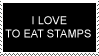 Stamp 56; I love to eat stamps