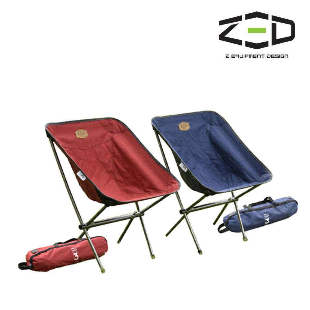 제드 캠핑 낚시 경량 솔캠 로우 릴렉스 컴포트 체어 폴딩 접이식 의자-파티오체어3, 레드