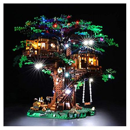 BRIKSMAX Led Lighting Kit for Tree House - Compatible with 레고 21318 Building Blocks Model- Not In, One Color