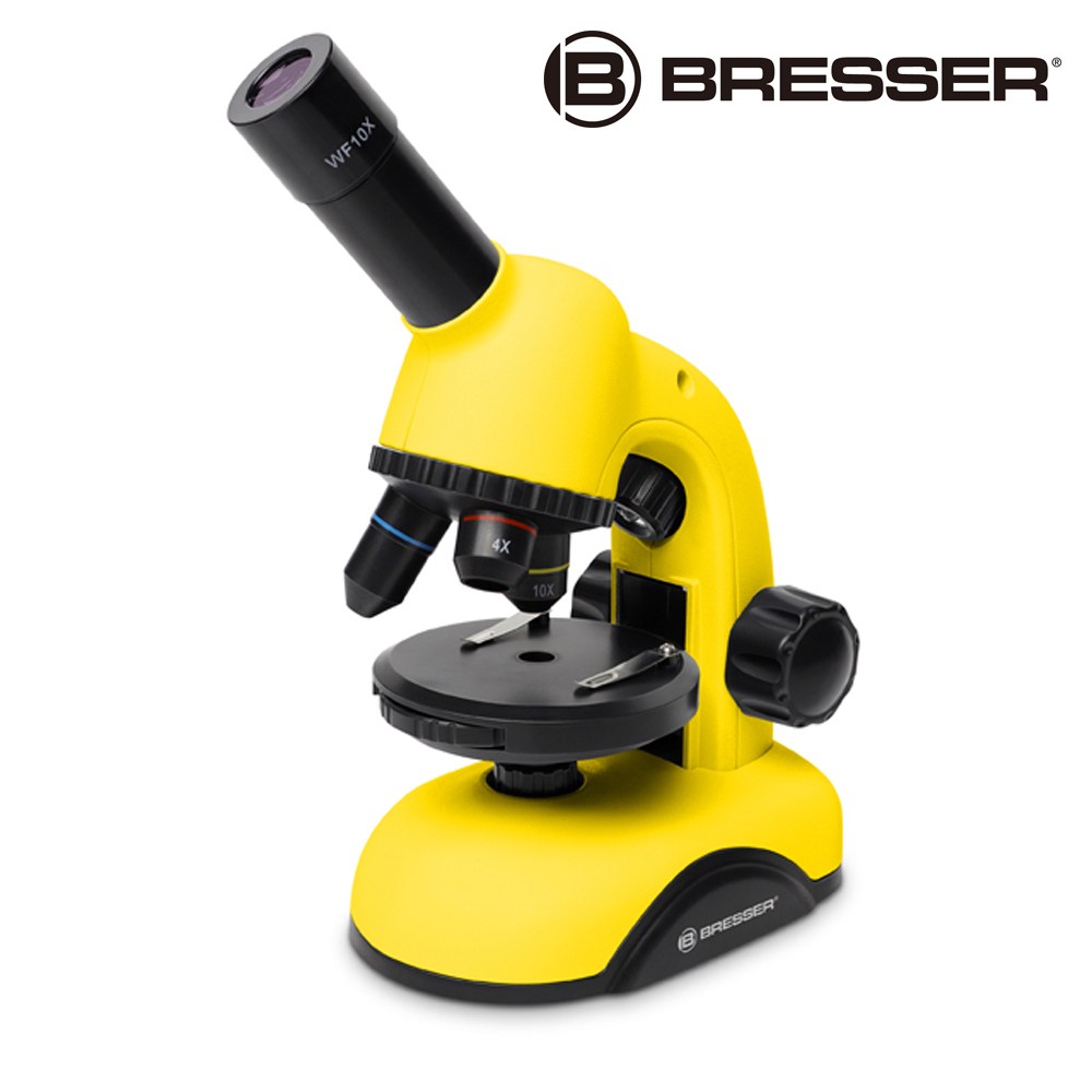 Bresser 어린이현미경 초등학생생일선물 장난감 여아남아선물 어린이날선물 현미경, 1개, 노랑 