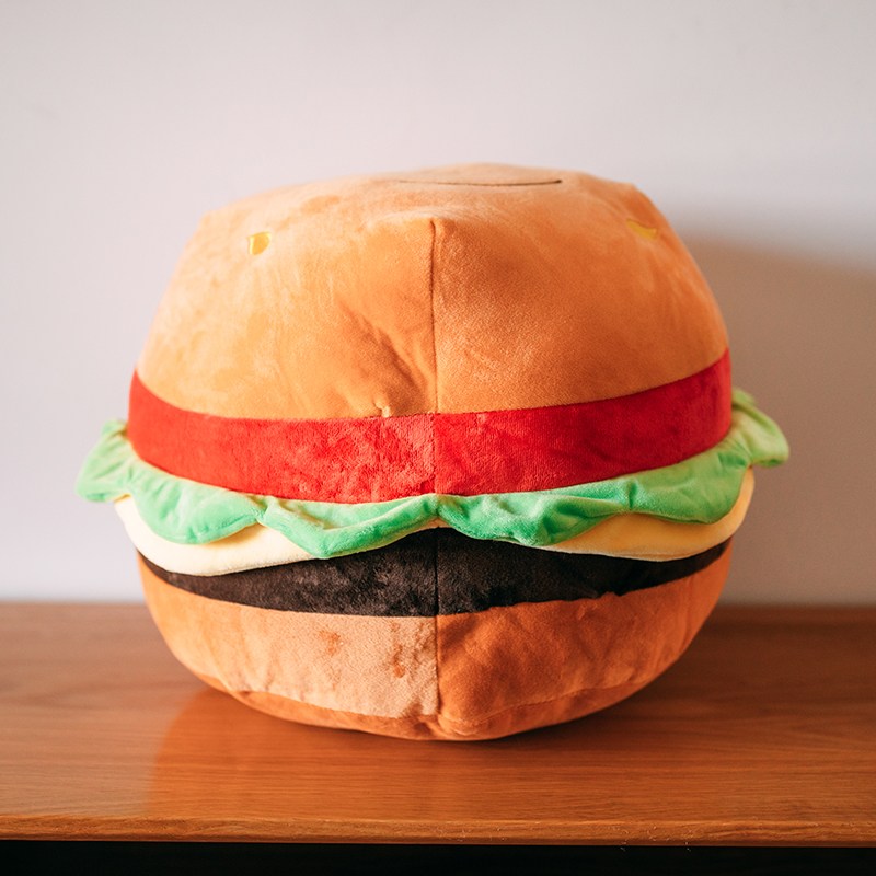 웃긴 신박한 생일 선물 방꾸미기 튀김 햄버거 인형, 25cm, L 