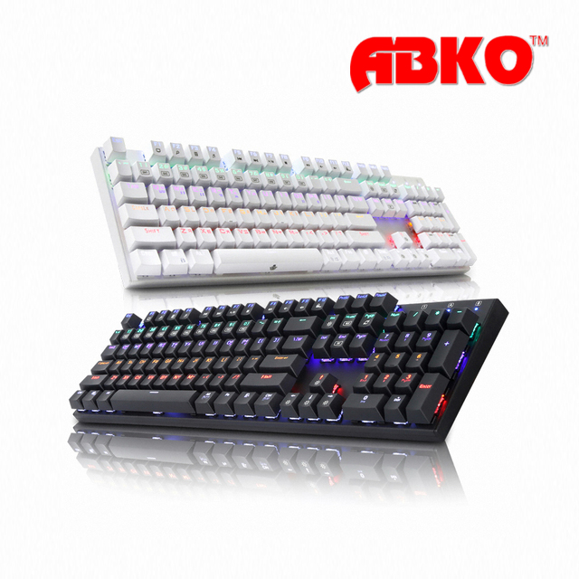 앱코 ABKO HACKER K640 축교환 게이밍 기계식 키보드 갈축, 블랙갈축 