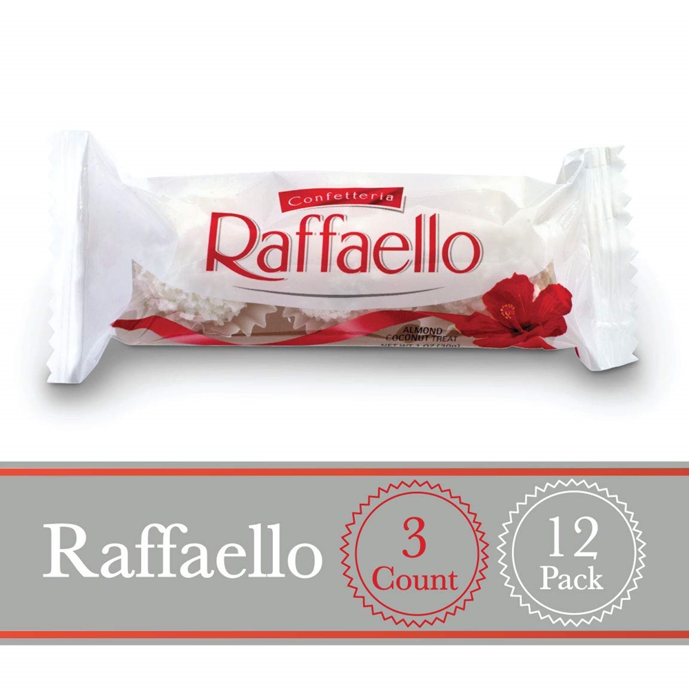 Ferrero Raffaello 페레로로쉐 아몬드 코코넛 캔디 3개입 개별포장 12팩 코코넛 캔디 선물, 단품, 1개 