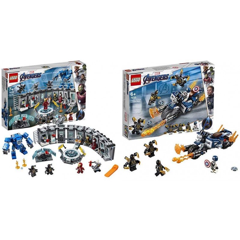 레고 (LEGO) 슈퍼 히어로 아이언 맨 홀 오브 아머 76125 블록 장난감 소년 & 슈퍼 히어로 캡틴 아메리카 