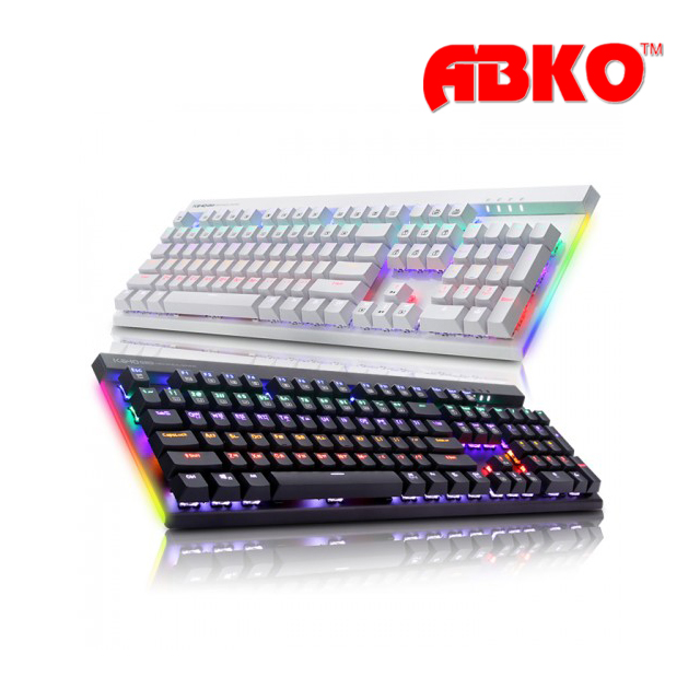 앱코 ABKO HACKER K640 플러스 축교환 게이밍 기계식 키보드 적축, 블랙적축 