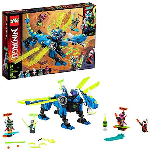 LEGO NINJAGO Jay’s Cyber Dragon 71711 Ninja Action Toy Building Kit New 2020 (518 Pieces), 본문참고 