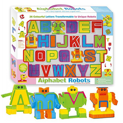 Cyeah Alphabet Robot Toys for Preschool Kids Education 26 Pieces, 본문참고 