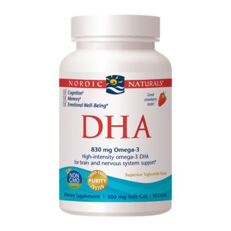 Nordic Naturals DHA - Healthy Brain Nervous System Support - 830 MG Omega-3s - Strawberry (90 Soft, 상세 설명 참조0, 상세 설명 참조0 