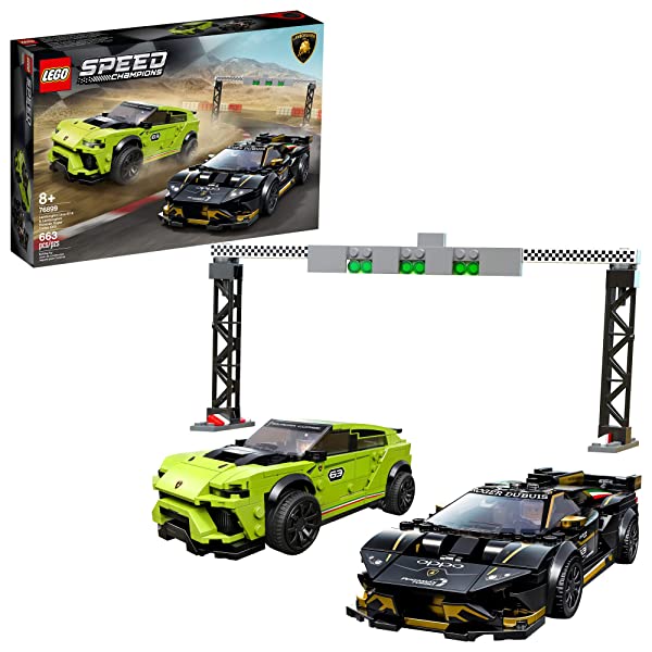 LEGO Speed Champions Lamborghini Urus ST-X and Lamborghini Huracán Super Trofeo EVO 76899 Building 