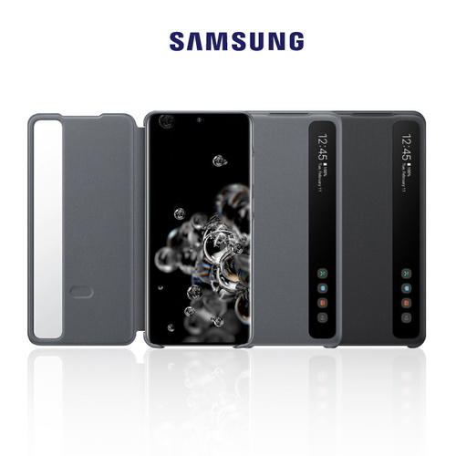 삼성 정품 갤럭시 S20Ultra 5G 스마트 클리어 뷰 커버 EF-ZG988, 블랙, 갤럭시 S20울트라 