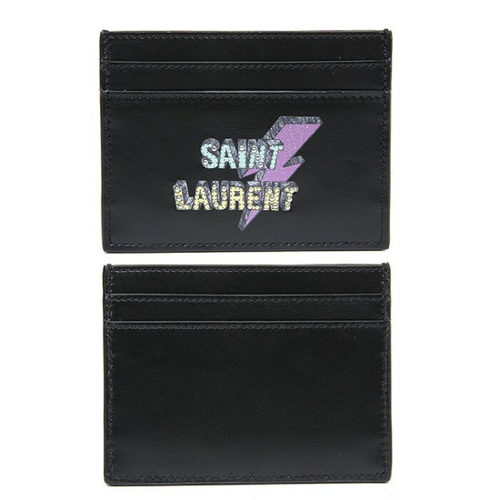 Saint Laurent Logo Print Leather Card Case 375949 BXRE6 1077 