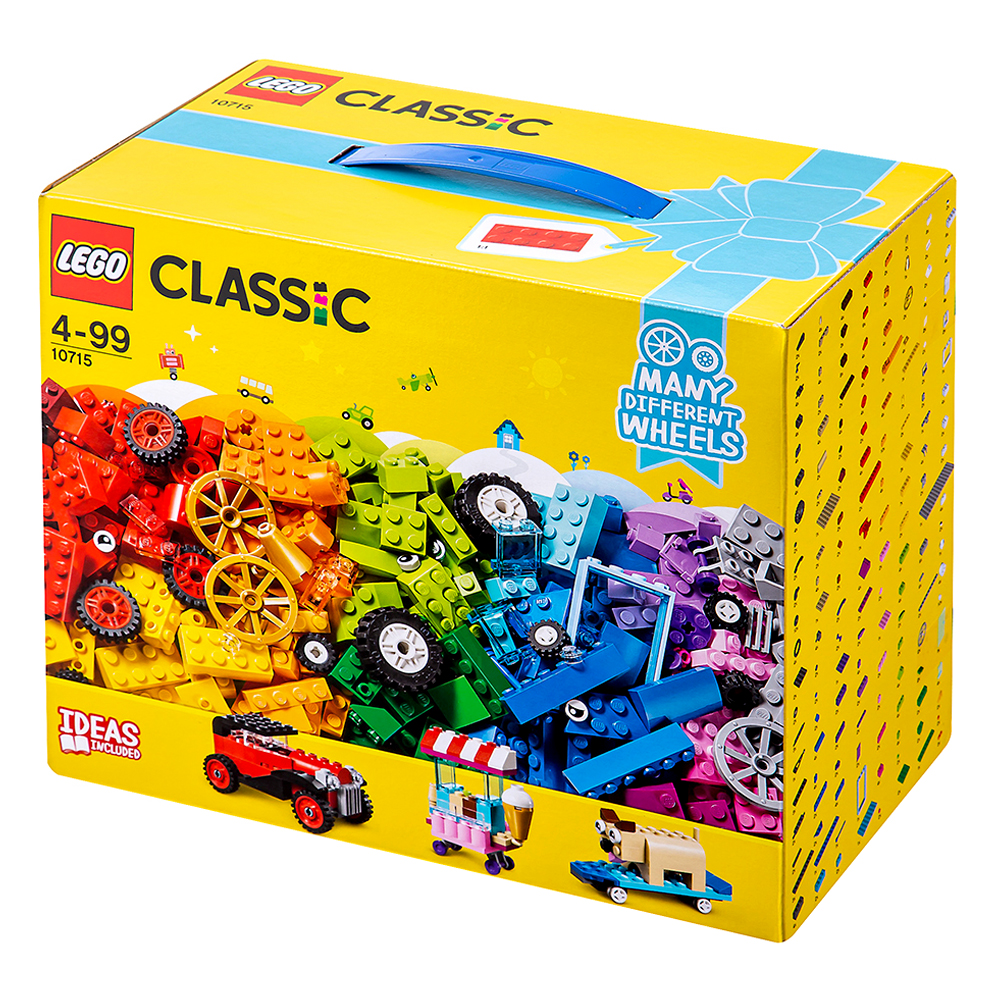 레고 클래식 브릭과 바퀴 조립박스 10715, 혼합 색상 