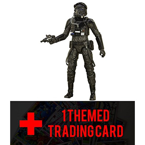 Star Wars The Black Series 6-Inch First Order TIE Fighter Pilot Action Figure bundled with one themed trading card 