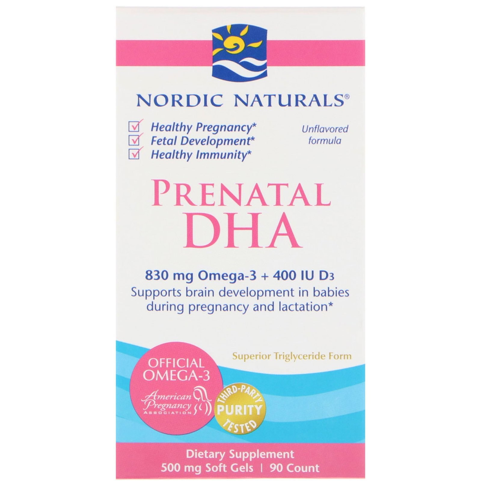 노르딕네츄럴프로페셔날 임산부 오메가3 DHA 90정 임신 중기 후기 영양제, 1개, - 