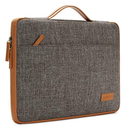 15.6인치 노트북 파우치 가방 T28 DOMISO 15.6 Inch Laptop Sleeve Canvas Notebook Portable Carrying Bag, brown 