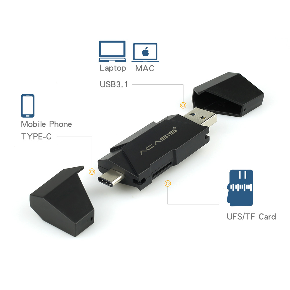 아카시스 UFS 카드리더기 Card Reader-Type-C USB3.1, UFS카드리더기 