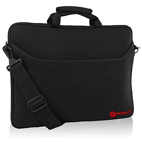 노트북 파우치 FamGo 15.6 Inch Laptop Case Laptop Carrying Bag with Shoulder Strap Water-resistant Neoprene Sleeve Used for Acer/Asus/Dell/Lenovo/HP - M, Color = black 