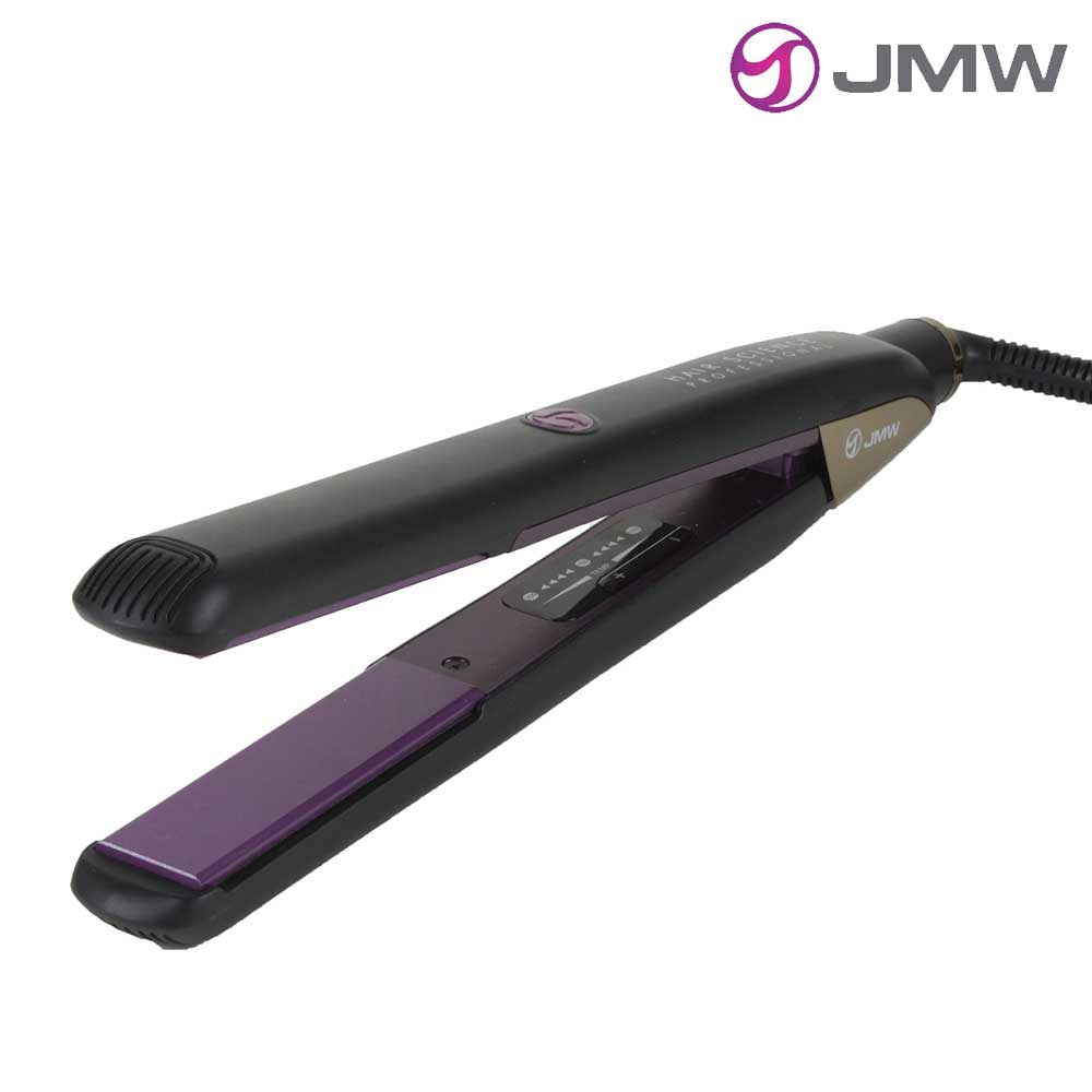 JMW 전문가용 헤어 아이론(S) 매직기 고데기 W8001MA 24mm W8001LA 37mm, 블랙&퍼플 