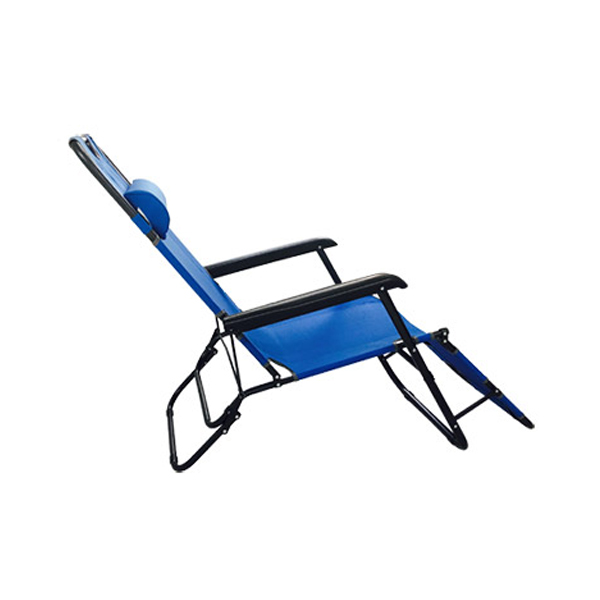 아웃팅 3단접이식 캠핑의자침대 특대형, 블루, 1개