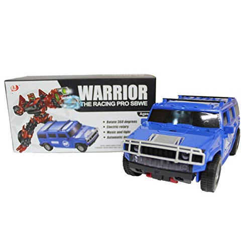 Megasale Robot Auto Transforming Warrior Races Car Vehicle Toys Action Figures Bump and Go Actions with Music and Flashing Lights for 3+ Years Ol, 본문참고 