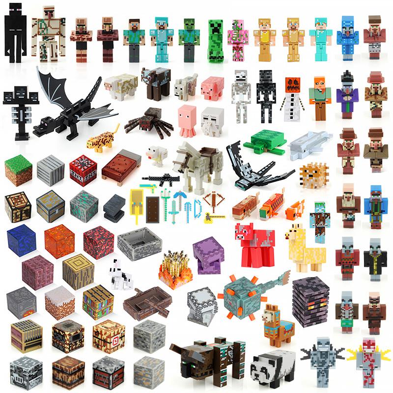 Minecraft 마인크래프트 미니피규어 모음 몬스터 큐브 56종 73종, 01_캐릭터46종+큐브16종+액세서리11종 