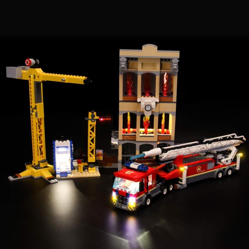 (City Downtown Fire Brigade) 빌딩 블록 모델 용 조명 세트-Lego 60216과 호환되는 Led 조명 키트 (모델 